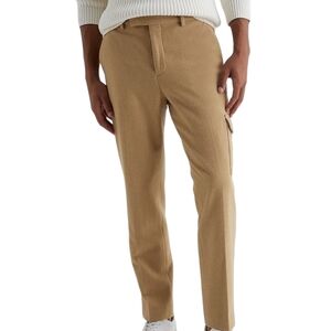 Express Wool Blend Cargo Pocket Dress Pants Mens 30x30 Camel Tan Slim Fit